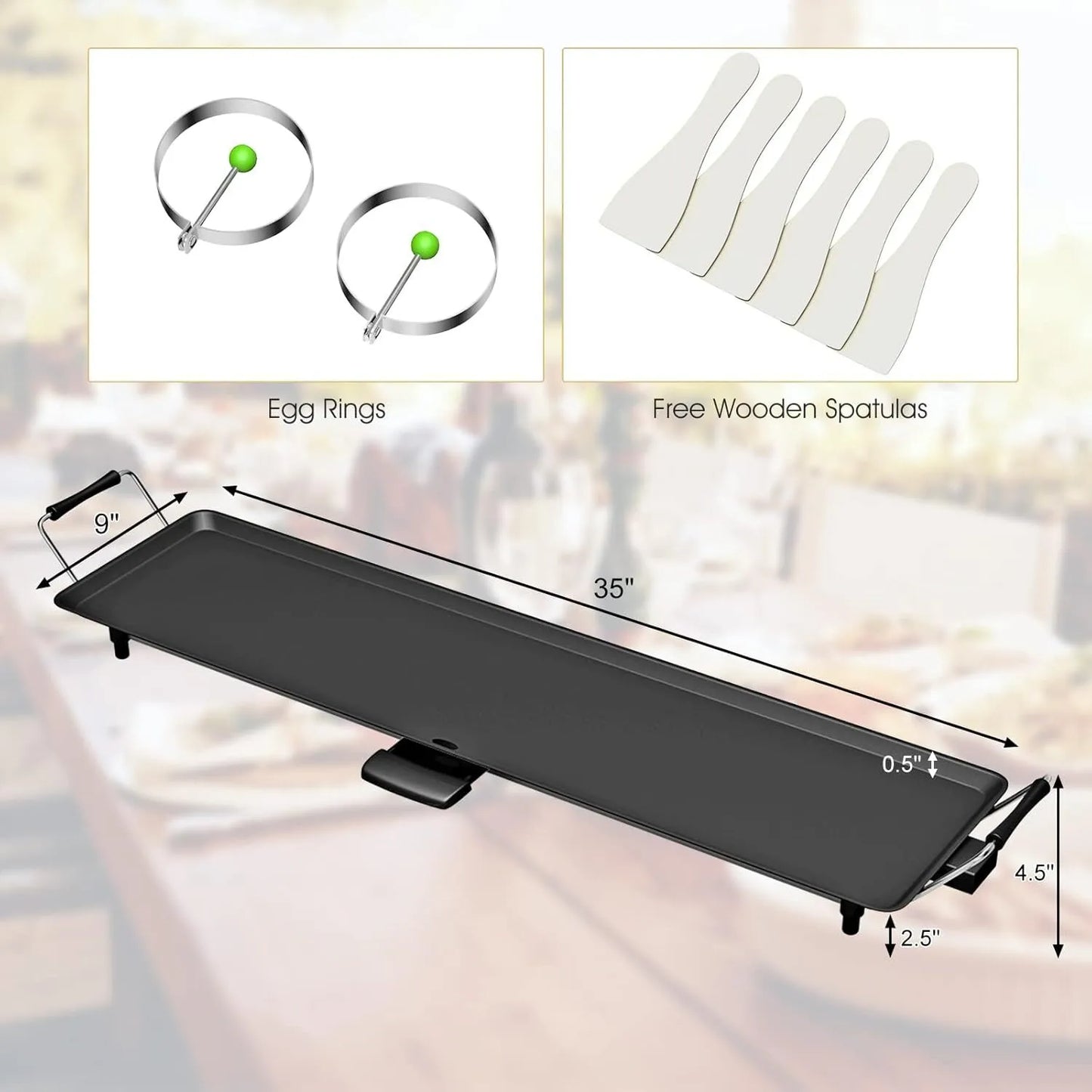 Electric Griddle Teppanyaki Grill BBQ