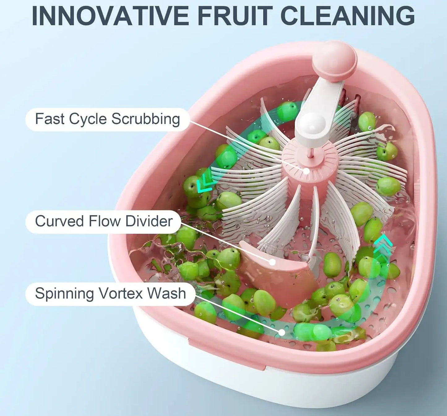 Large Fruit Wash Spinner with Brush Neema