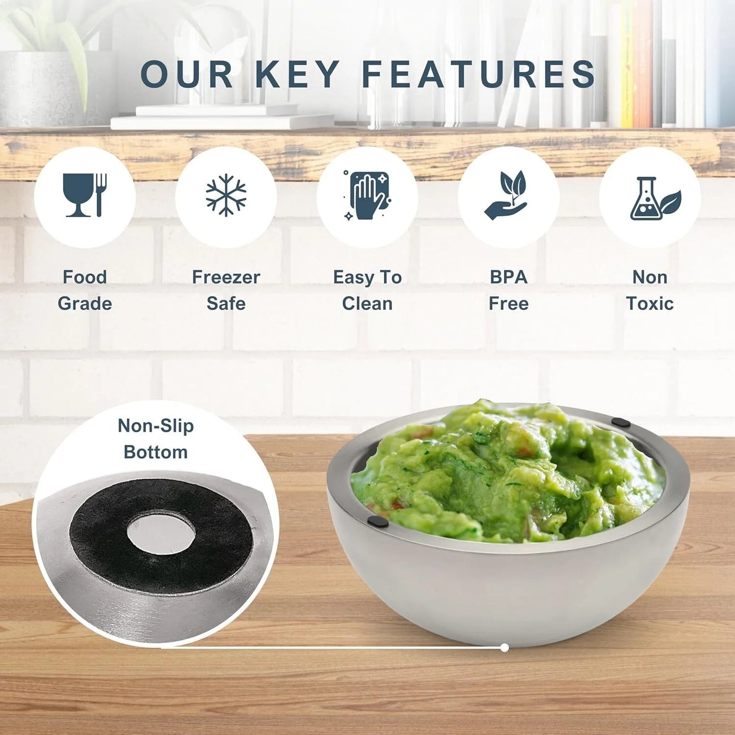Stainless Steel Freezer Ice Bowl Neema