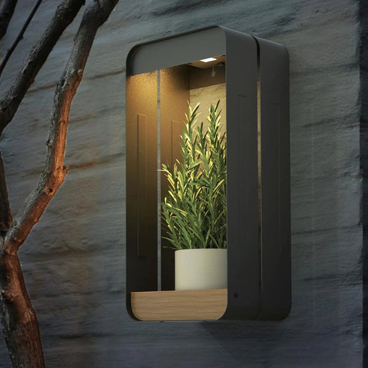 Solar Outdoor Power Wall Light Stand Planter