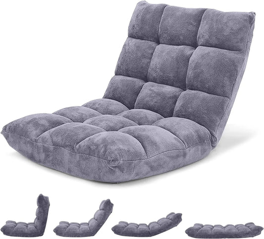 14-Position Adjustable Folding Armchair With Backrest